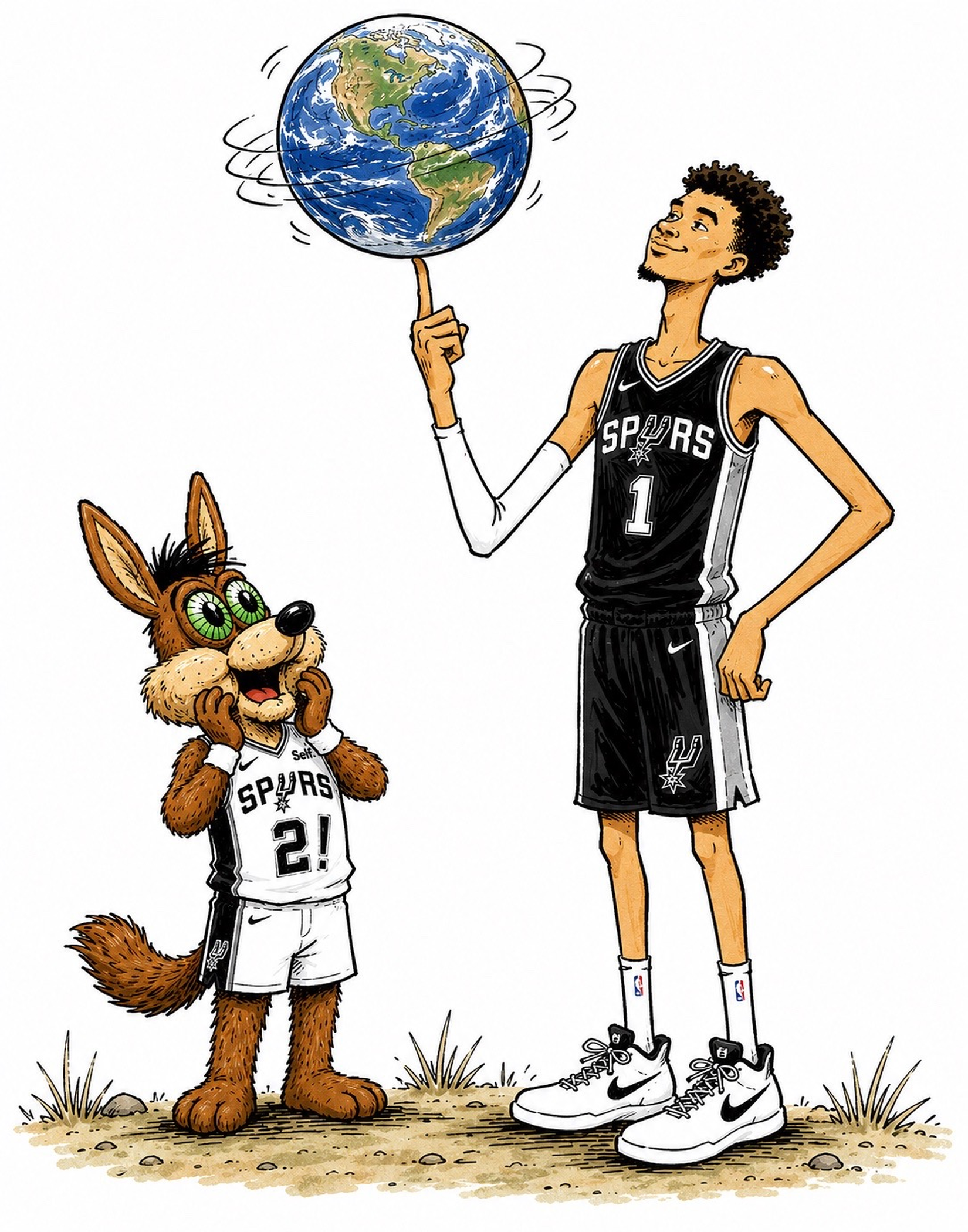 Wemby/Coyote artwork